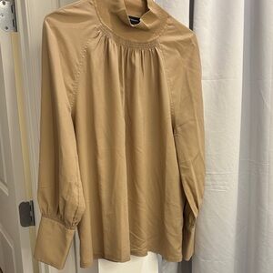 Club Monocco Elegant Tan Women's work Top sz M